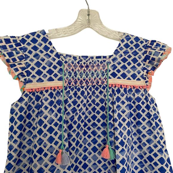 NWT MATILDA JANE Girls Sz 14 Wandering Waters 435 Top Blouse Flutter Sleeves - Picture 4 of 12